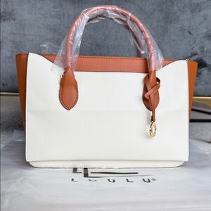 White and Tan Women's LouLu Handbag
